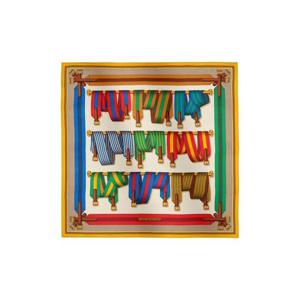 에르메스 레 상글 포에버 스카프 90 미엘 베르 루즈 H001730S25