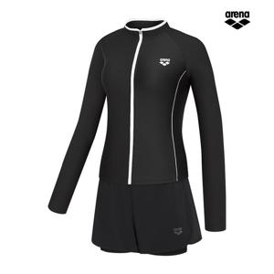 아레나 웨이비 레귤러핏 집업 래쉬가드 3PCS 세트 A6BL1PS01 BLK