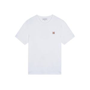 메종키츠네 폭스 헤드 패치 레귤러 티셔츠 화이트 LM00104KJ0008-P100