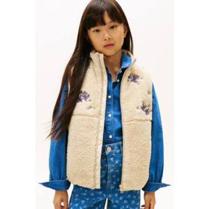 [타미힐피거칠드런] 플로럴 자수 테디 패딩 베스트 (T42G0QVT370GT1) 6세 14세 T42G0QVT370GT1