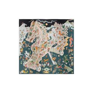 에르메스 아카데미아 히피카 스카프 90   누아 아두와즈 로즈 뿌드르 H004281S09