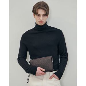 [닥스ACC][GIRD CLASSIC] 브라운 패턴 소가죽 그립백 DBBA6E242