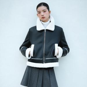 [케네스 레이디][Online-Exclusive] 머디 레더 무스탕 (ENTJPK60)