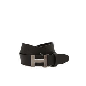 [헤지스 남성] 남성 이니셜로고 소가죽 벨트 HZBE6E901BK HZBE6E901