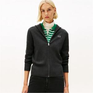 [타미힐피거(여성)]코튼 저지 집업 니트 가디건 T22G0KCD002WT1