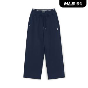 [MLB공식] 26SS 여성 베이직 더블웨이스트 세미와이드 힙 팬츠 BOS (Navy) 3FPTB0361-43NYS