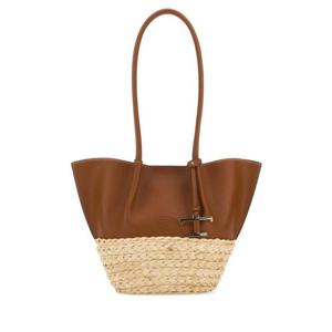 토즈 여성 브라운 스몰 라피아 바캉스 토트백 XBWBUXA0200UBY 265T