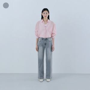 [게스(진)]여성 GRY톤 와이드 청바지 YQ1D9095