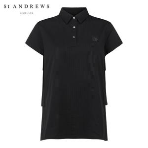 [세인트앤드류스] 여성 시어서커 백 티어드 칼라 티셔츠 821D2TSA07_BK