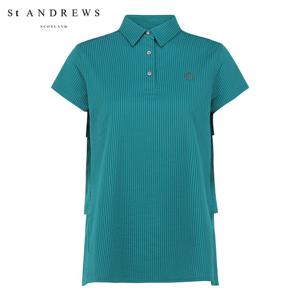 [세인트앤드류스] 여성 시어서커 백 티어드 칼라 티셔츠 821D2TSA07_GN