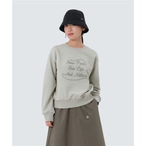 스노우피크 SNOWPEAK APPAREL 여성 레터링 세미크롭 맨투맨 (S25FWFHT63) Mint Khaki S25FWFHT63MK 337808