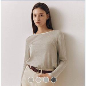 지오다노 여자 라운드넥 소프트 저지 스트라이프 긴팔 티셔츠 4컬러 325954 354195