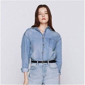 지오다노 여성 간절기 루즈핏 데님 청남방 청셔츠 346507 354304