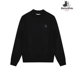 [블랙앤화이트]여성 긴팔 솔리드 스웨터 2406LAKR_BLACK