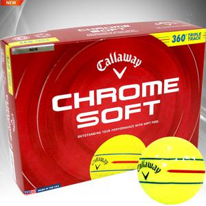 캘러웨이 26년 크롬소프트 360 트리플트랙 골프볼 3피스 옐로우