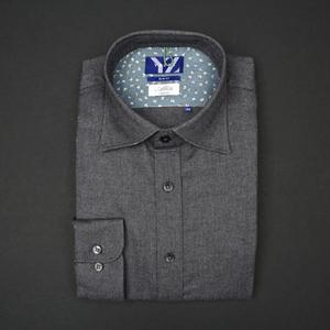 [예작] 고급스러운 솔리드 기모 슬림핏 셔츠 (YJEWUA740 GY) YJEWUA740