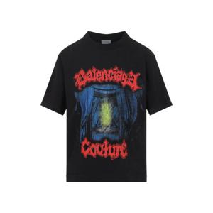 발렌시아가 반팔 티셔츠 850990TUVD5 1000 BLACK