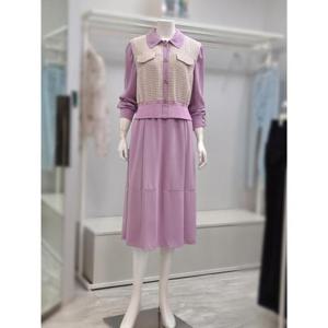 베스띠벨리 세이브존02 니트배색 원피스 BK-OAC2504-0