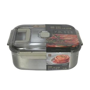 [키친] 락앤락 숨쉬는 스텐 김치통 직사각 7.2L-R 김치냉장고용 쌀통 장아찌용