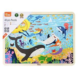 [생활] 비가 원목퍼즐 48pcs 바다생활 퍼즐 V44583