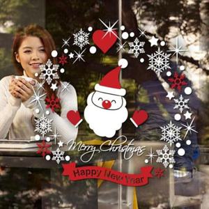 [Deco] 크리스마스산타 유리장식스티커 인테리어시트지