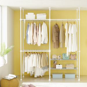 이지온 레몬 드레스룸 더블 행거 EDL-612W3 튼튼한 고정식 시스템 옷걸이 행거