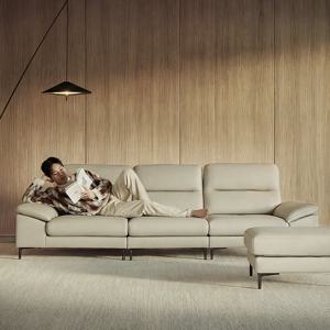 [다우닝] 아지오 3.5인 스윙 전체 통가죽 소파