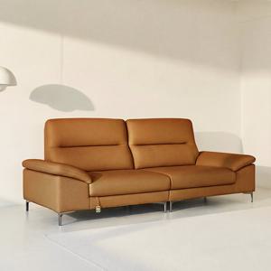 [다우닝] 아지오 3인 스윙 전체 천연가죽 소파+스툴