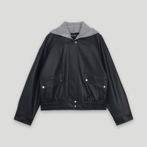 [코데즈컴바인] 니트후드 레자점퍼 (CLA-LE501W2) CLALE501W20