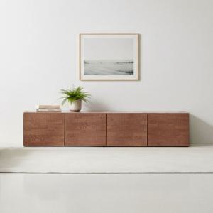 라자가구 비바 노블 템바보드 낮은 거실장 2000 LNK151