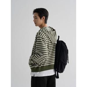 (45635ASSAL) [에잇세컨즈] [리오더] 스트라이프 후드 카디건  라이트그린