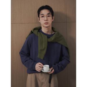 (456241MC1P) [에잇세컨즈] 캐주얼코튼 가먼트다잉 긴소매티  블루