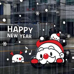 [Deco] 빼꼼 꼬꼬마 산타01 유리장식스티커 인테리어시트지