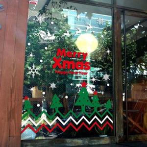 [Deco] 트리숲속 크리마스2 유리장식스티커 인테리어시트지