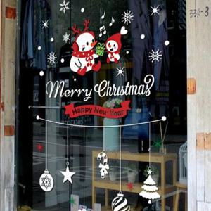 [Deco] 눈사람의 선물 유리장식스티커 인테리어시트지