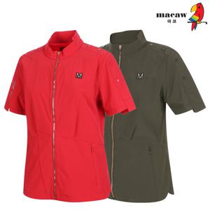 [마코] (여성)심플 반팔 집업 점퍼_MNW1JP66