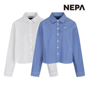 [택가139,000원] 네파 여성 라이프 스트라이프 긴팔 셔츠(크롭) 7J21541