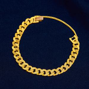 베티블루 24K 순금 빗금 밸런스 패턴 체인 남성 남자 금 팔찌 37.5g (10돈)