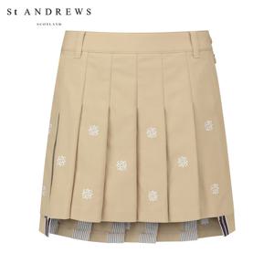 [세인트앤드류스] 여성 별 자수 언발란스 플리츠 큐롯 스커트 821F1PC013_BG