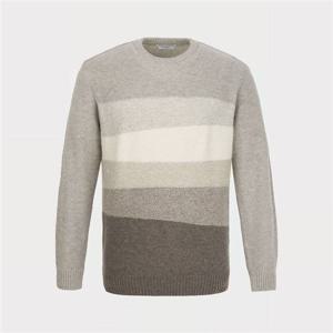 인디안 [광복점]중년 남성 부클믹스 패턴 라운드 니트 MUOBR4W921134GL