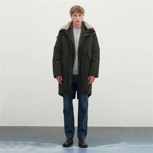 인디안 [광복점]중년 남성 양털 후드 롱다운 MUOKA4W9501GL