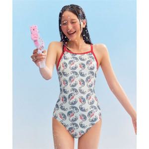 레노마 RENOMASWIM [디즈니] 여성 스티치 브리즈립 싱글스트랩 원피스 아이보리 RN-LS2F594-IV