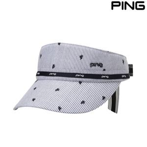 PBS 여성 선인장 자수 패턴 리본 썬바이저 121F1CP301