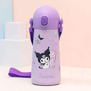 [키친] 쿠로미 더보틀 원터치 어깨끈 이중스텐 물통