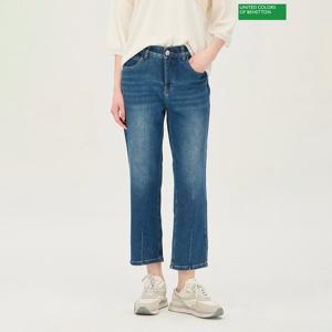 베네통 와이드 인밴딩 배기 데님팬츠 BADP20511