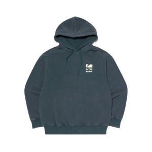 코닥 KODAK 레인보우 세미오버핏 스노우워싱 기모 후드 NAVY