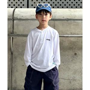 지프 JEEPKIDS 그린라벨 헨리넥 긴팔티(KQ5TSU011WH)