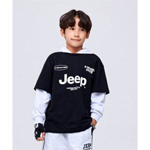 지프 JEEPKIDS 체로키 레이어드 후드티 (KP5THU192BK)