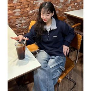 지프 JEEP [360g] M-Logo 반집업 맨투맨 (JR5TSU838DA)