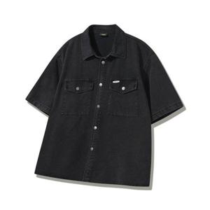 지프 JEEP DUSTY 메탈로고 데님 반팔셔츠 (JQ5SHU701GR)